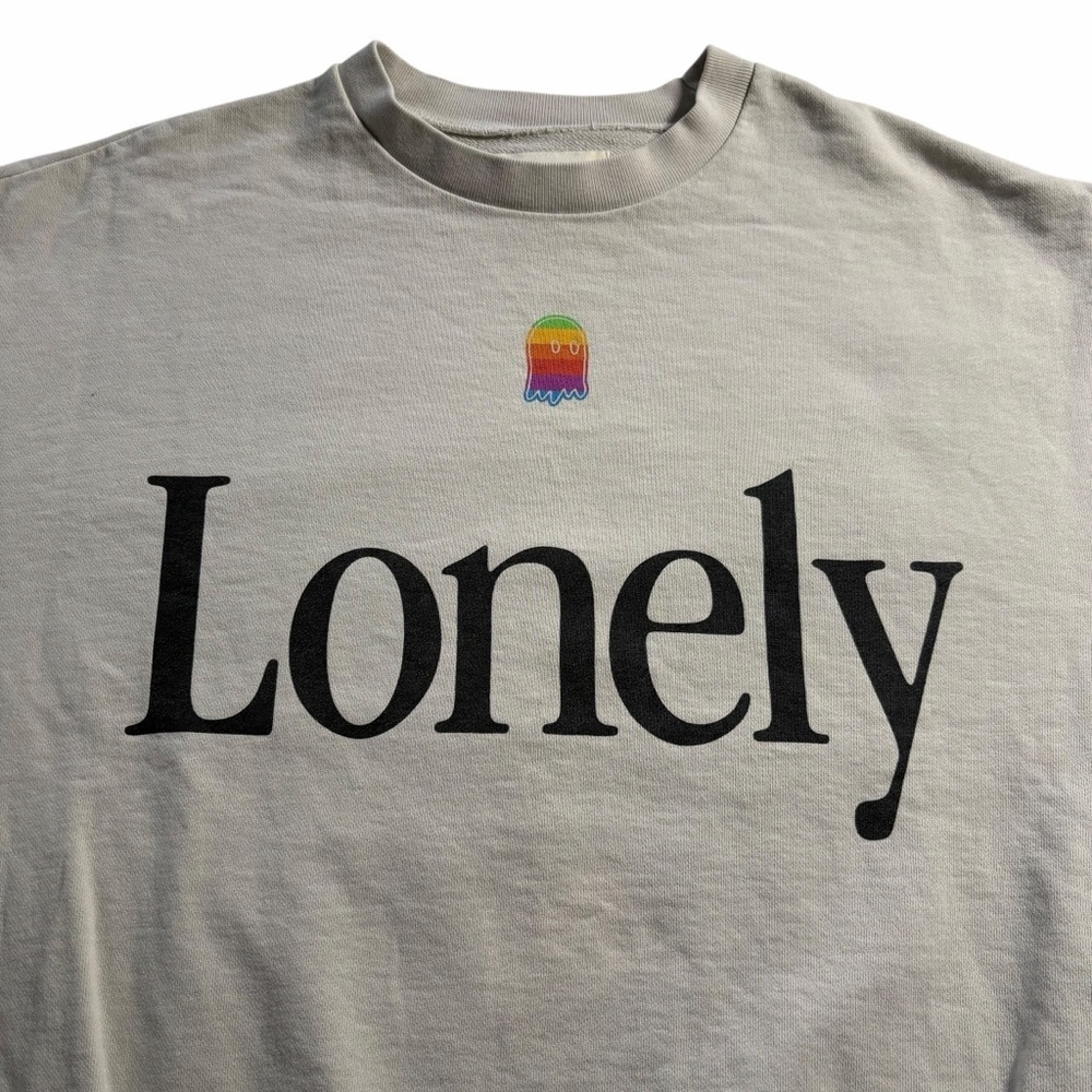 🍏 Lonely Ghost “Lonely” Apple Crewneck | Size Medium